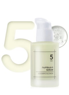 numbuzin No.5 Goodbye Blemish Serum | Vitamin C, Niacinamide, Antioxidant, Brightening Hyperpigmentation, Dark Spots, Acne Scars, Lightweight Gel | Korean Skin Care for Face, 1.69 fl oz