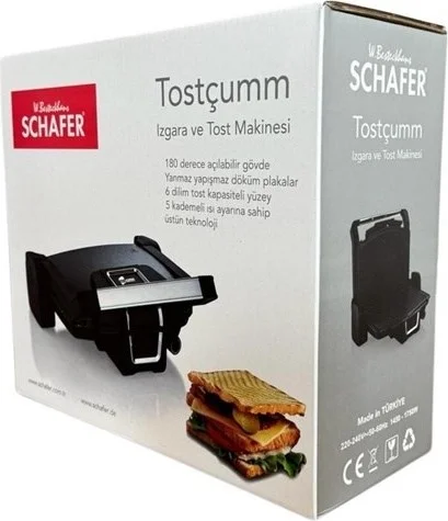 شافر toast Machine Tostçumm 1500W Inox