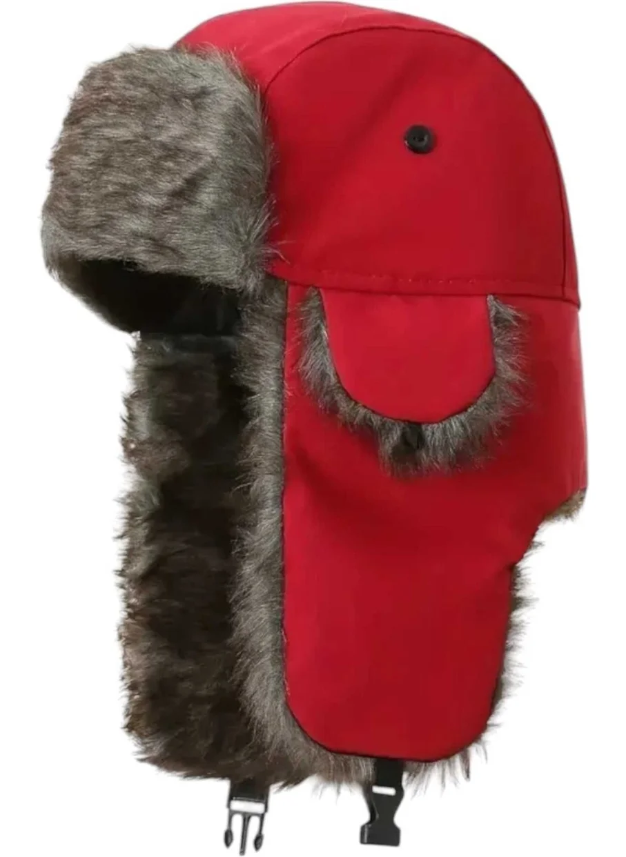 Tezzgelsin Unisex Thermal Plush Fur Pilot Hat