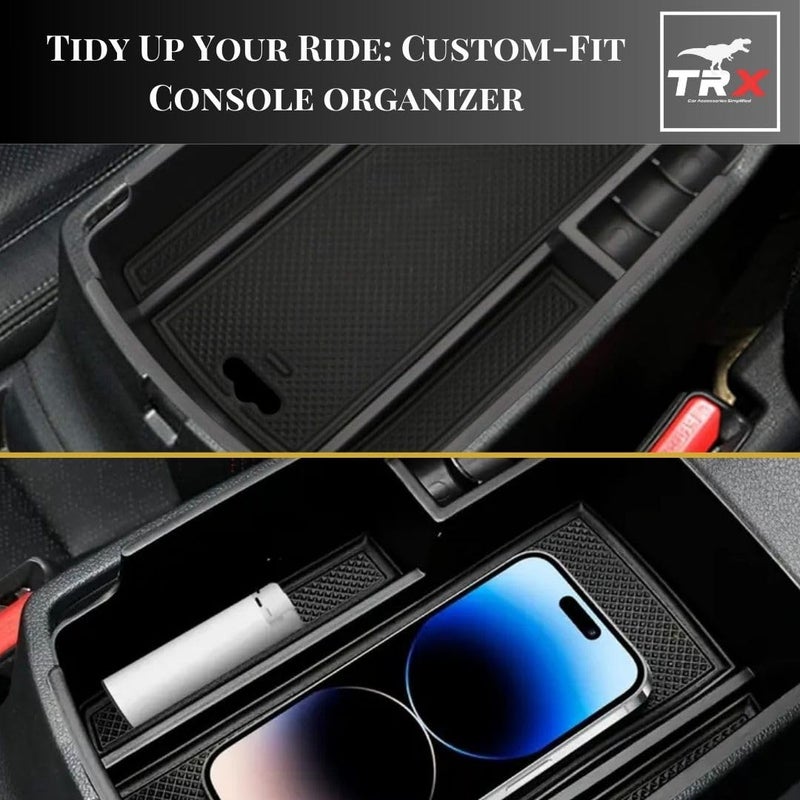 تي ار اكس اوتو منظم مسند ذراع وحدة التحكم المركزية TRX AUTO لسيارة كيا سبورتاج (موديلات ٢٠١٦، ٢٠١٧، ٢٠١٨، ٢٠١٩، ٢٠٢٠، ٢٠٢١) | صينية تخزين مسند ذراع بمقاس مخصص مع بطانة مانعة للانزلاق | ملحقات داخلية لسيارة كيا سبورتاج - Image 4