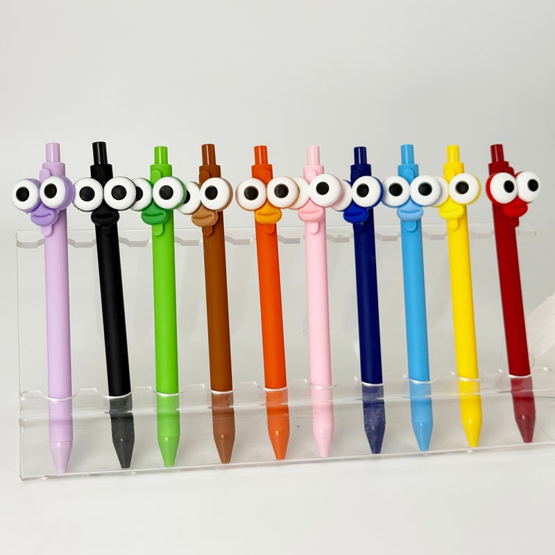 14pcs Minimalist Creative Big Eyes Series Ballpoint Pens Smooth Writing Durable Office - Image 3