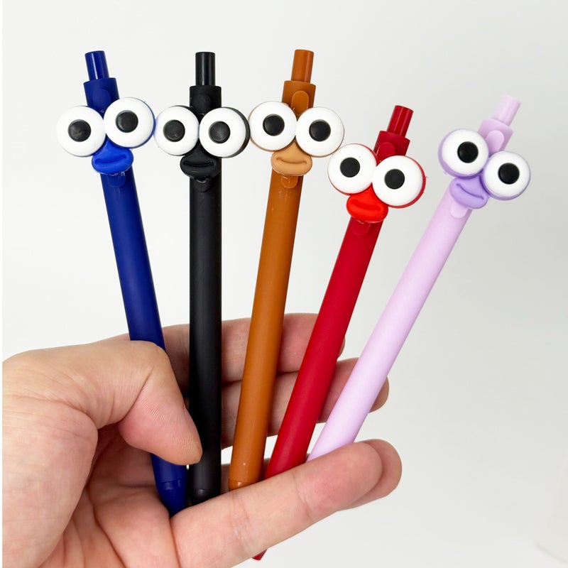 14pcs Minimalist Creative Big Eyes Series Ballpoint Pens Smooth Writing Durable Office - Image 5