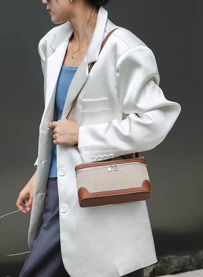 بليه روان حقيبة يد نسائية خفيفة الوزن مع حزام قابل للتعديل، حقيبة كتف جلدية بلون متباين للسيدات - Image 5