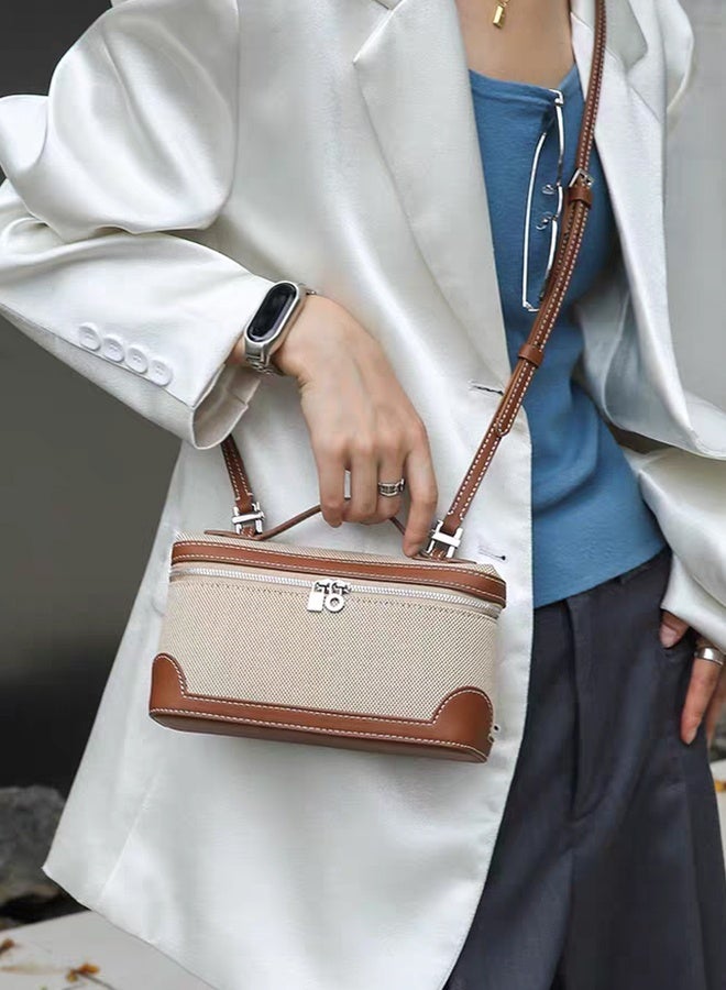 بليه روان حقيبة يد نسائية خفيفة الوزن مع حزام قابل للتعديل، حقيبة كتف جلدية بلون متباين للسيدات - Image 1