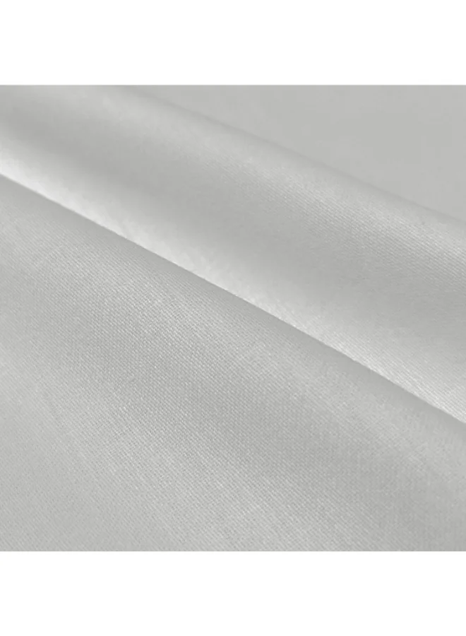 MULBERRY LIVING 100% Cotton -250 TC Serenity Solids Double King Size Fitted Bedsheet(180x200x30 cms) with 2 Pillow Covers (50 x 75 cms) - Silver Grey