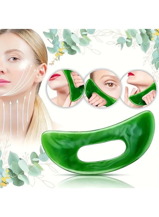 أداة غوا شا للتدليك من الراتنج الأخضر، مقبض محمول للجسم بالكامل للرجال والنساء - Image 1