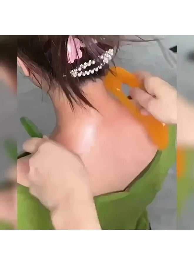 أداة غوا شا للتدليك من الراتنج الأخضر، مقبض محمول للجسم بالكامل للرجال والنساء - Image 2