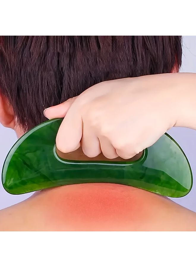 أداة غوا شا للتدليك من الراتنج الأخضر، مقبض محمول للجسم بالكامل للرجال والنساء - Image 5