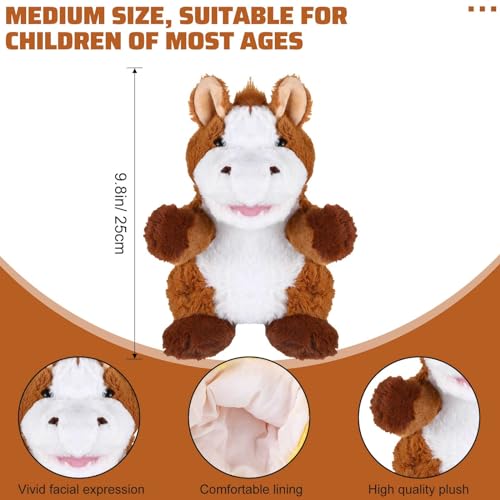 Liliful 6 Pieces Animal Hand Puppets Kids Hand Puppets with Working Mouth Animal Toddler Plush Toy for Show Theater Birthday Easter Basket Stuffers Farm984 inches 25 cm - Image 5