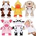 Liliful 6 Pieces Animal Hand Puppets Kids Hand Puppets with Working Mouth Animal Toddler Plush Toy for Show Theater Birthday Easter Basket Stuffers Farm984 inches 25 cm - Image 2
