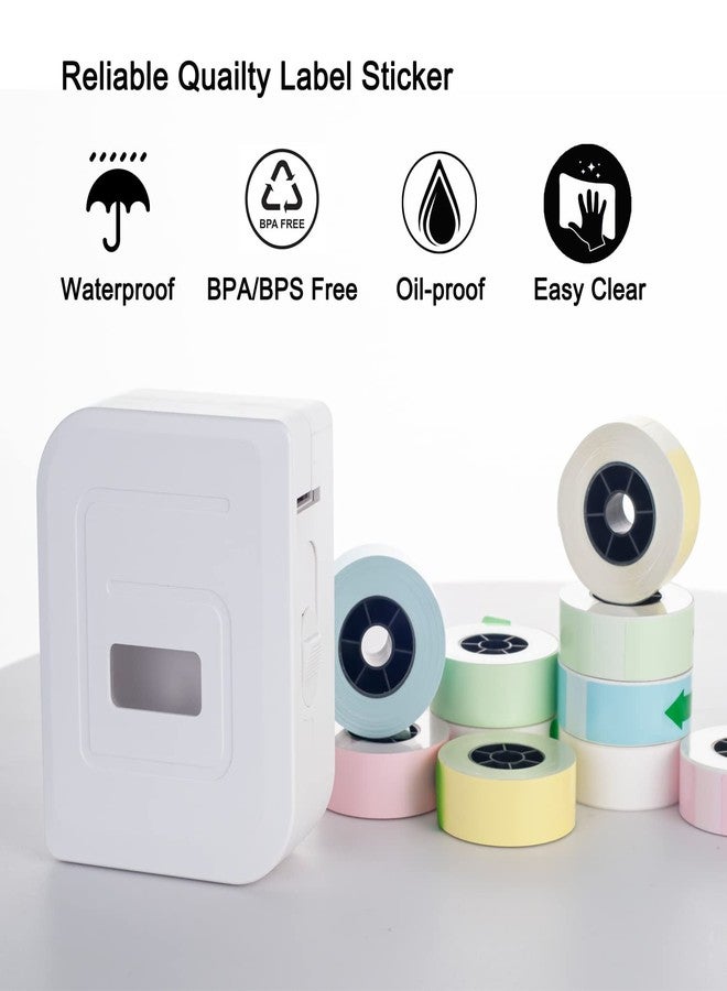 OROSAUR Label Maker Tape, Green Continuous Paper Label Printer Tape Roll Waterproof Self-Adhesive Labels Tape Refills for HP1 Label Maker DIY Labeling Tape Replacement Labels 0.42 inch x 21' (2PCS) - Image 4