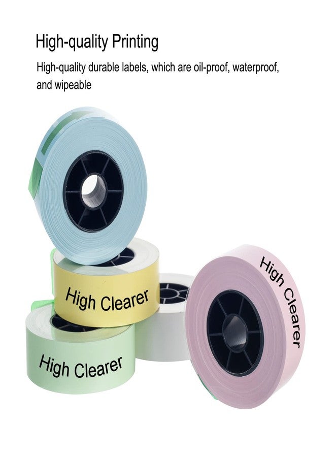 OROSAUR Label Maker Tape, Green Continuous Paper Label Printer Tape Roll Waterproof Self-Adhesive Labels Tape Refills for HP1 Label Maker DIY Labeling Tape Replacement Labels 0.42 inch x 21' (2PCS) - Image 5