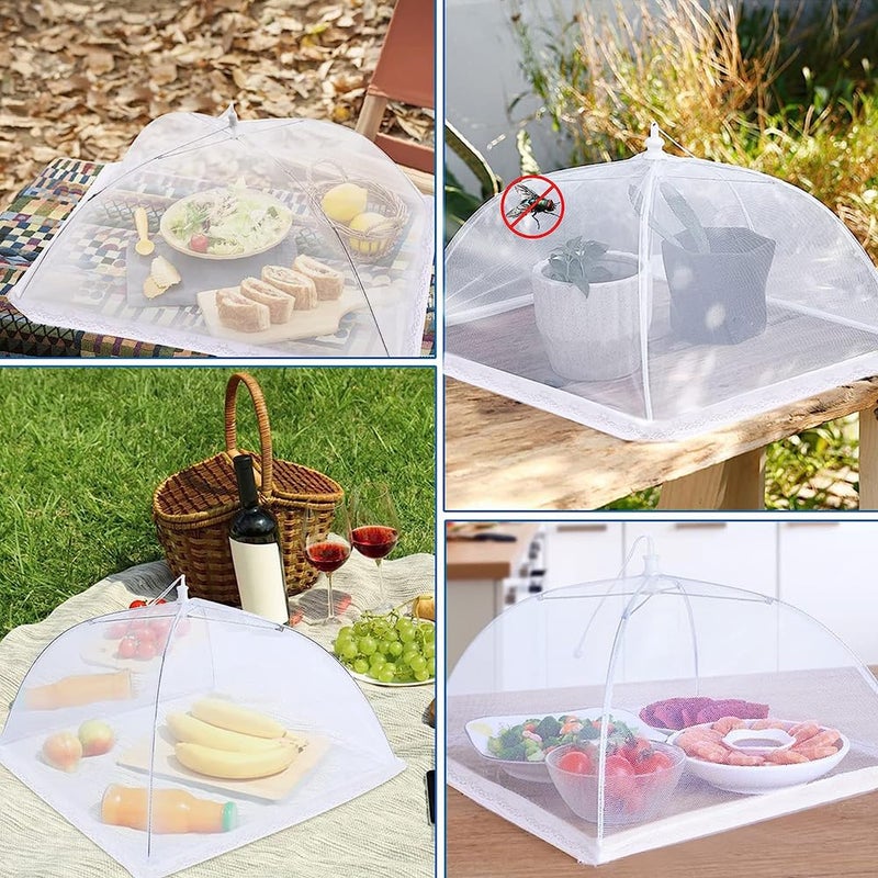 Roysmart Mesh Material Fly Cover Pack of 2 Fly Covers for Food Foldable Cake Cover Fly Screen Food Cover Perfect Fly Protection for Food Fruit BBQ - Image 5