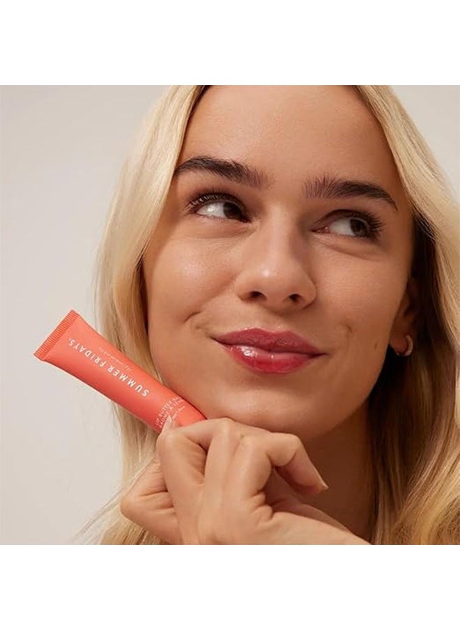 SUMMER FRIDAYS - Summer Fridays Lip Butter Balm - Conditioning Lip Mask and Lip Balm for Instant Moisture, Shine and Hydration - Sheer-Tinted, Soothing Lip Care - Poppy (.5 Oz) - Image 1