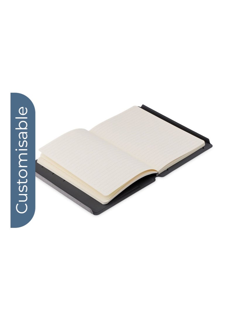 SANTHOME Personalised Sustainable Gift Set with Refillable Notebook, Pen & Cardholder - Grey - Image 4