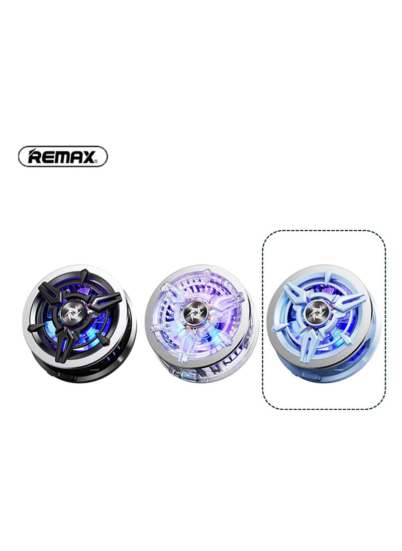 REMAX - SL-13 Semiconductor Magnetic Phone Cooler for Phone or Tablet, Mobile Gaming, Streaming, Movies, Tiktok, etc. Fast Cooling, RGB Colorful Lighting, Low Noise, Type C, Blue - Image 1