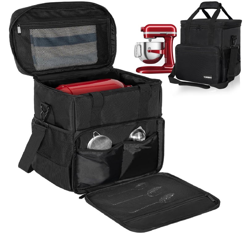 TORIBIO Kitchen Mixer Storage Bag Compatible with KitchenAid and Extra Accessories, Mixer Portable Carrying Bag/Case fit for 6-Quart and 8-Quart Mixers, 15.7" x 10.6" x 17.7" - Image 1