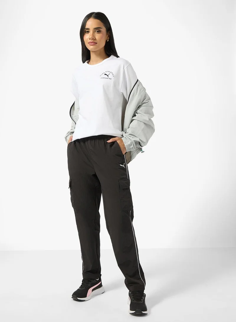 PUMA black Woven Cargo Pants for Women | Best Price UAE