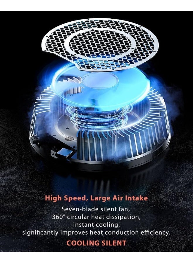 مبرد لوحي و iPad مع عرض درجة الحرارة، مبرد أشباه الموصلات TEC وتعديل تبريد بثلاثة سرعات، مبرد لوحي مغناطيسي متوافق مع Mag-safe لأجهزة iPad/Surface Pro/Samsung Tab/Steam Deck - Image 5