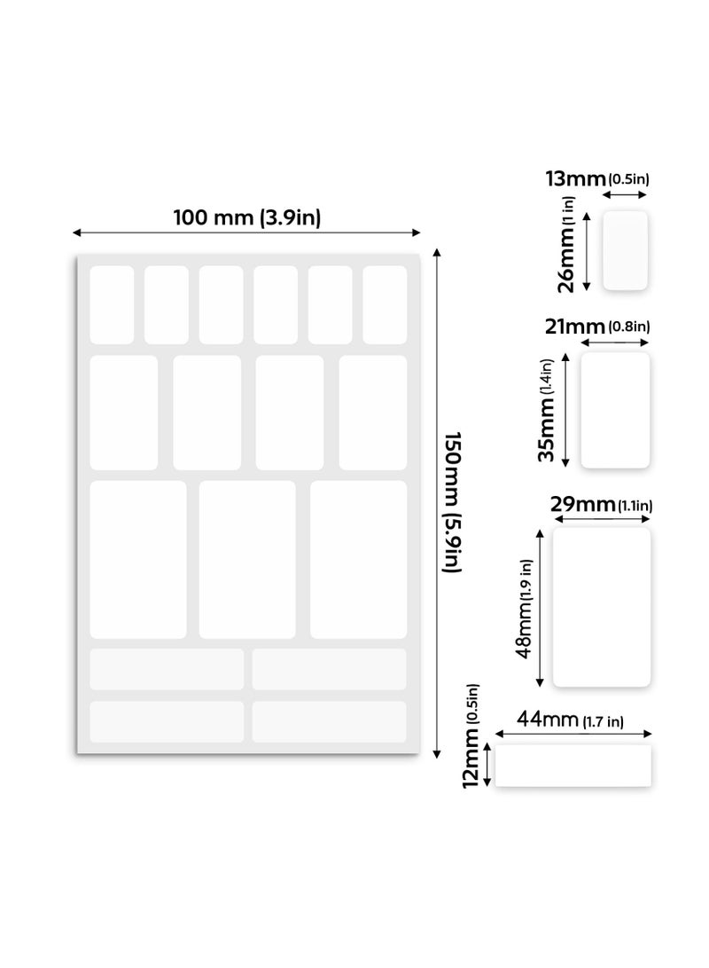 SYOSI 170Pcs Removable Labels for Jars, Labels for Storage Bins, Small Labels for Kitchen Food Containers with 1 Liquid Chalk Marker for Jars Labels, Home Organization Labels, White and Black (2 Set ) - Image 3