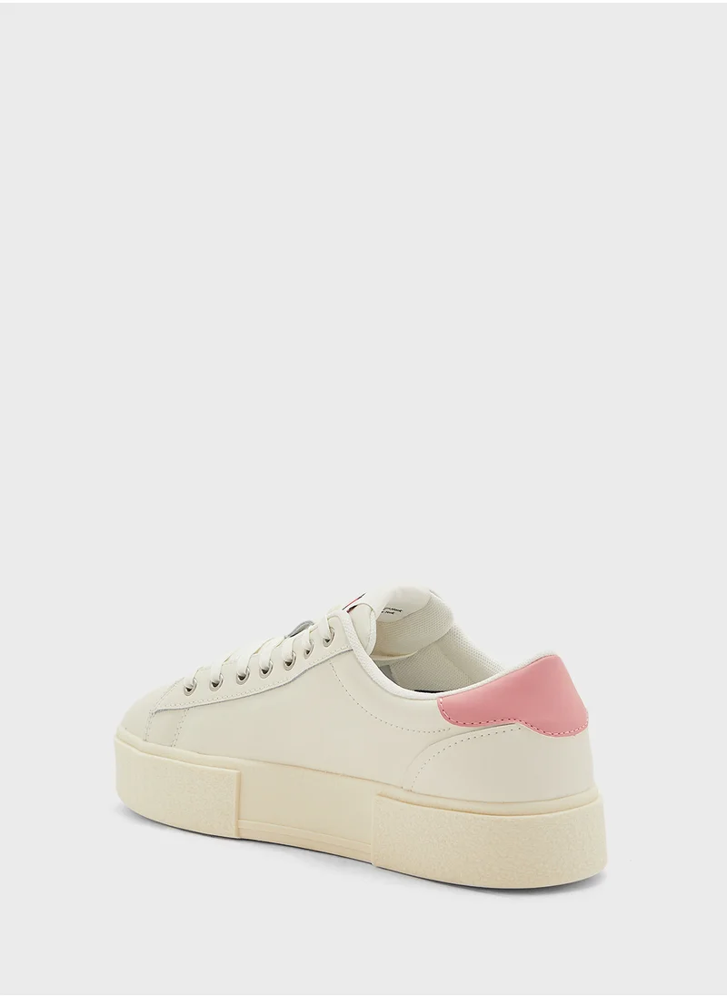 تومي جينز TJW FOXING FLATFORM SNEAKER