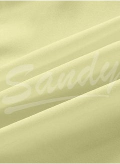 Sandy SANDY  High Hotel Quality Bed Skirt 1 Piece, Twin Single Size 100 X 200 + 25 cm, Tailored Drop, Classic Plain Solid ,Soft & Decorating, Light Yellow  - Image 2