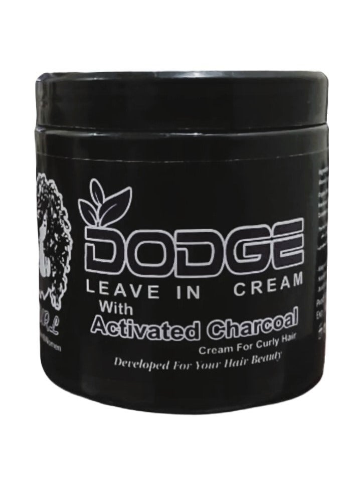Dodge Leave In Cream with Activated Charcoal Cream For Curly Hair 450gm - Image 1