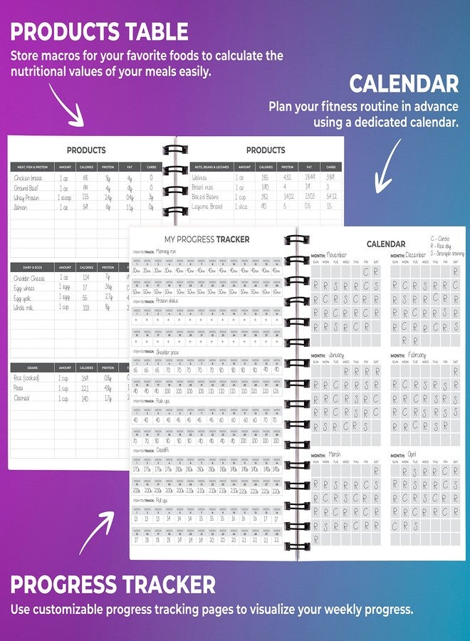 Clever Fox Fitness Journal Workout Log Book - Daily Fitness Planner Workout Journal for Women and Men. Spiral-Bound, Laminated Cover, Thick Pages, A5 (Ocean Blue) - Image 5