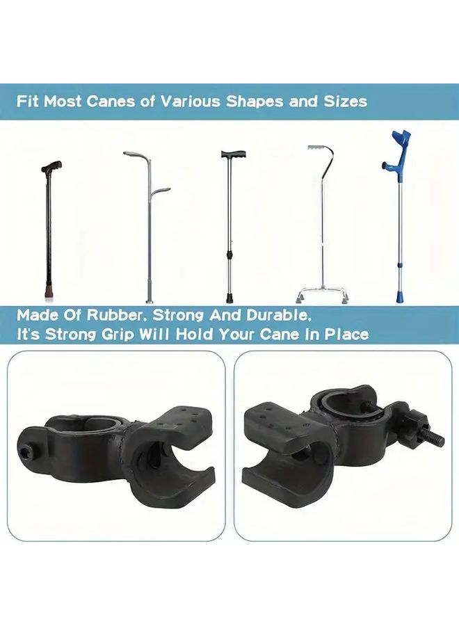 4pcs 360 Degree Rotatable Crutch Holders For Wheelchairs And Walkers Durable ABS Plastic - Image 5
