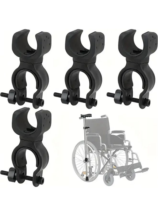 4pcs 360 Degree Rotatable Crutch Holders For Wheelchairs And Walkers Durable ABS Plastic - Image 1