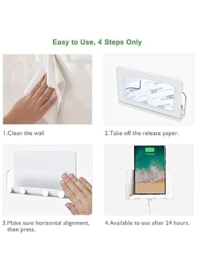 MIRFA Wall Mounted Adhesive Key Holder With Phone Holder  - Image 5