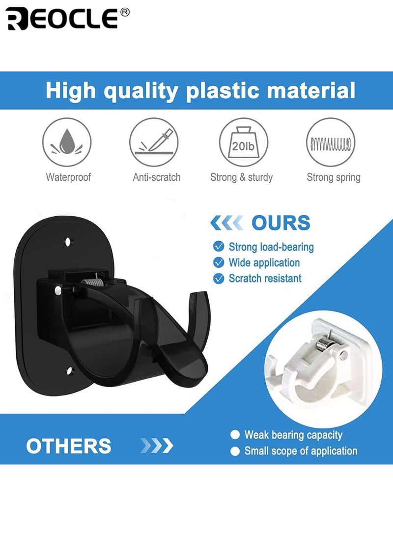 ريوكل 4 قطع ذاتية اللصق ستارة قضيب الأقواس العالمي ABS الستارة رود حاملي لا حفر ستارة رود السنانير سهلة التركيب التصاق قوي مثالية للحمام غرفة النوم غرفة المعيشة والمطبخ - Image 2