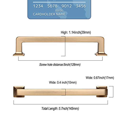 9BUILD 10 Pack 5 Inch Cabinet Handles - Champagne Bronze Cabinet Pulls for Kitchen and Dresser Drawers - Image 3