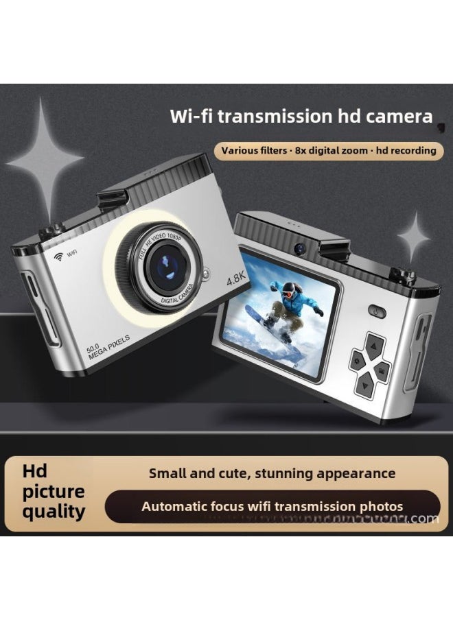 Generic Explosions Y5 Digital Camera Student Party CCD Retro Camera WiFi Transmission Mobile Phone High Pixel Can Be A Generation Of Hair-Colour:"high-end Version  +  + Data Cable + Lanyard"  - Image 2