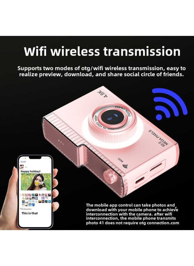 Generic Explosions Y5 Digital Camera Student Party CCD Retro Camera WiFi Transmission Mobile Phone High Pixel Can Be A Generation Of Hair-Colour:"high-end Version  +  + Data Cable + Lanyard"  - Image 4