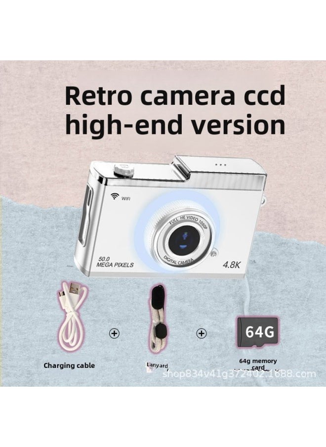 Generic Explosions Y5 Digital Camera Student Party CCD Retro Camera WiFi Transmission Mobile Phone High Pixel Can Be A Generation Of Hair-Colour:"high-end Version  +  + Data Cable + Lanyard"  - Image 1