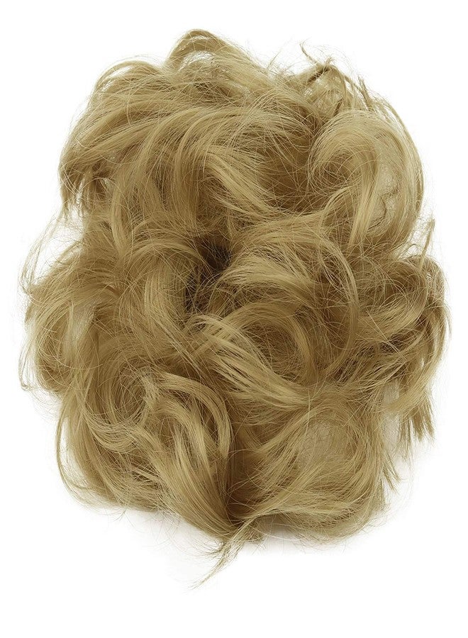 CAISHA Messy Scrunchie Bun Voluminous Wavy Hairpiece Heat-resistant Synthetic Fibres Blond G29A - Image 1
