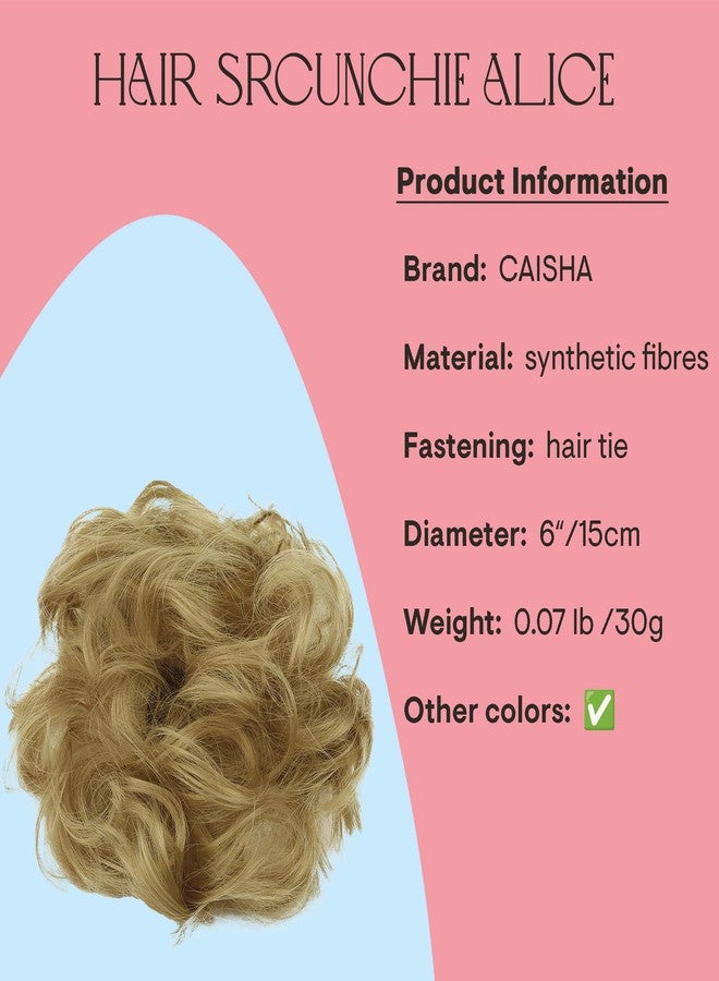 CAISHA Messy Scrunchie Bun Voluminous Wavy Hairpiece Heat-resistant Synthetic Fibres Blond G29A - Image 2