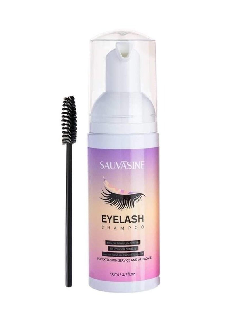 SAUVASINE Eye Lash Shampoo 50ml , Remove Makeup Residue & Mascara, Gentle Deep Cleansing and No Irritating or Burning for Eyelash Extension Foam , Perfect for Salon Use and Home Care  - Image 2