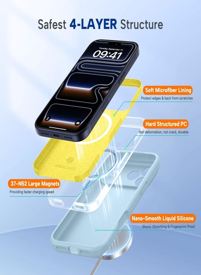 ميراكيس جراب Miracase المغناطيسي لهاتف iPhone 17 Pro Max، متوافق مع MagSafe، غطاء تحكم مدمج بالكاميرا من السيليكون، جراب هاتف مقاوم للصدمات بسمك 3.0 مم لحماية الهاتف من السقوط لهاتف 17 ProMax، لون بنفسجي قرنفلي - Image 4