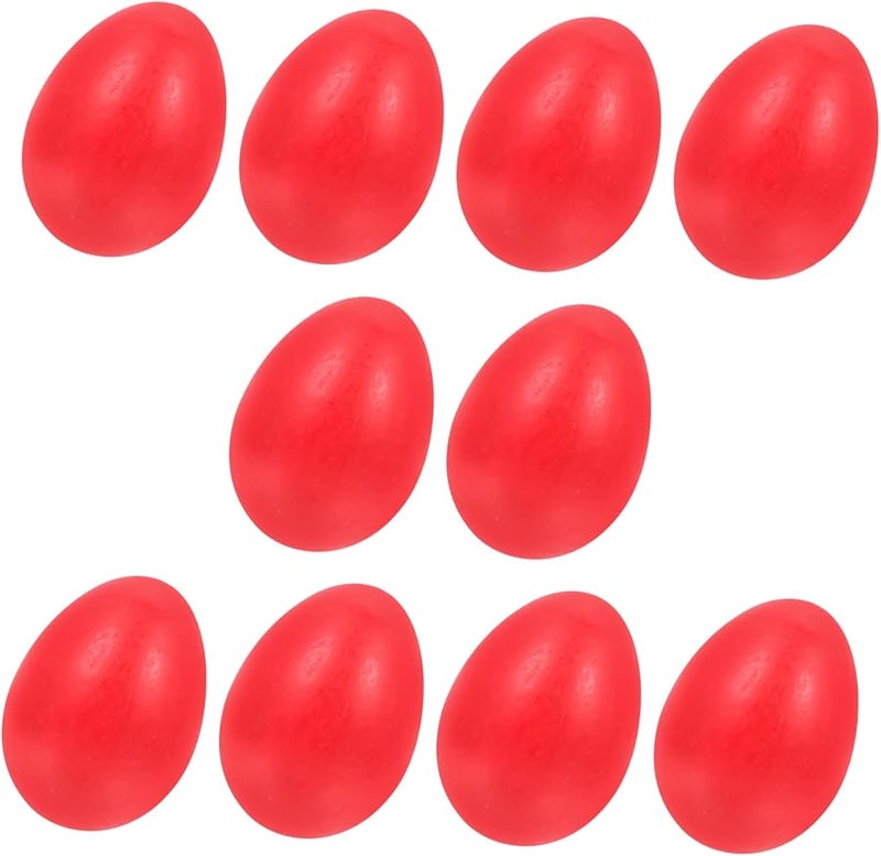 Natural Wooden Eggs for Crafts 12 Pack Realistic Simulation Decor DIY Easter Home Decoration - Image 1