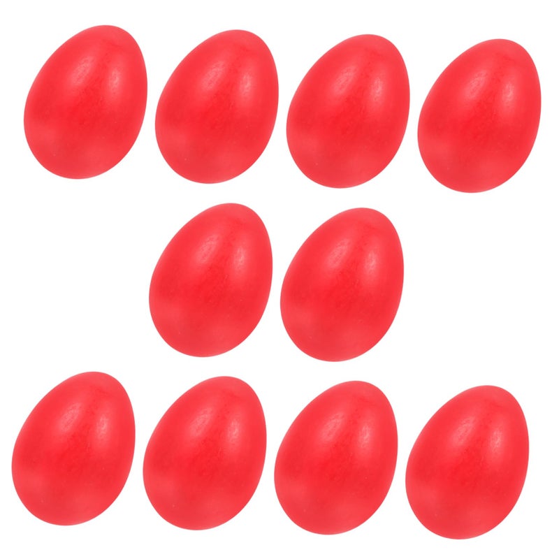 Natural Wooden Eggs for Crafts 12 Pack Realistic Simulation Decor DIY Easter Home Decoration - Image 2