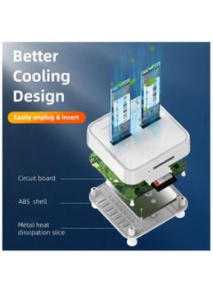 SYOSI K3016SD NVMe SATA SD 3 Bay SSD Docking Station, 10Gbps M.2 SSD Reader Adapter Enclosure, Compatible SD Express/M.2 NVMe SATA SSD. (Not Support Clone)  - Image 5
