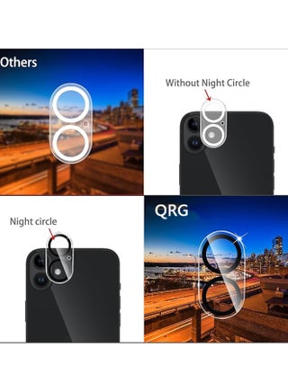Tempered Glass Camera Lens Protector for iPhone 16 / /iPhone 16 Plus, Ultra HD, 9H Hardness, Anti-Scratch, Case Friendly, Easy to Install [No Affect on Night Shots] - view 5