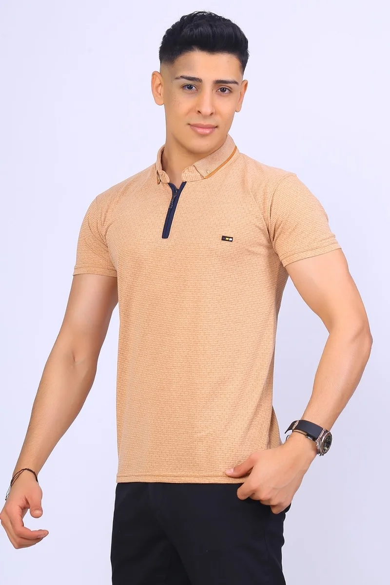 فاريتا Men's Taba Regular Cut Polo Neck Men's Knitwear T-Shirt