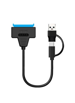 General SATA 22-Pin 2.5 Inch Female to USB 3.0 and Type-C Male USB-C USB 3.0 SATA Adapter Hard Drive Controller SSD Adapter Cable for Laptops  - Image 1