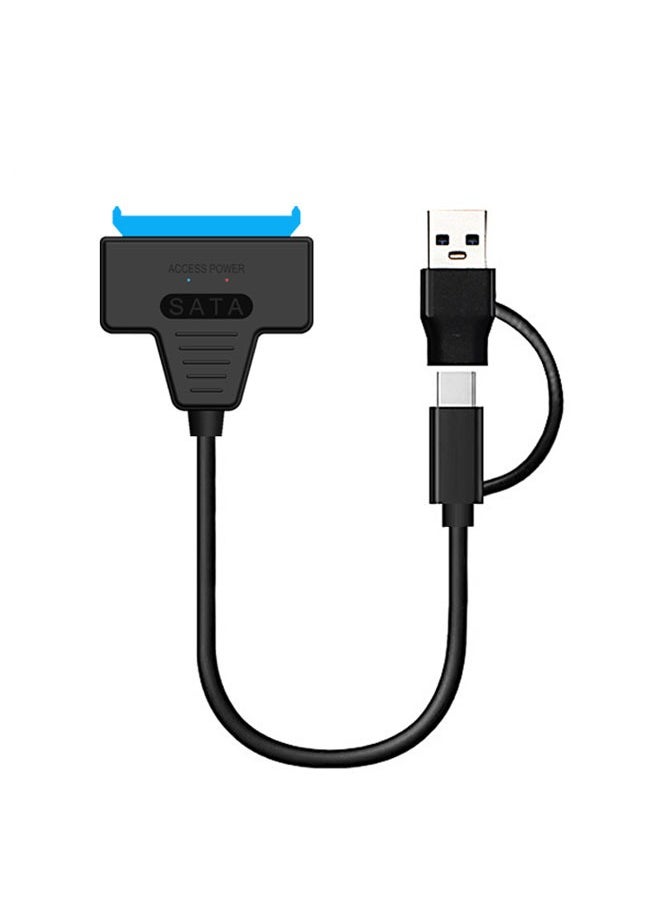 General SATA 22-Pin 2.5 Inch Female to USB 3.0 and Type-C Male USB-C USB 3.0 SATA Adapter Hard Drive Controller SSD Adapter Cable for Laptops  - Image 1