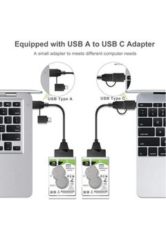 General SATA 22-Pin 2.5 Inch Female to USB 3.0 and Type-C Male USB-C USB 3.0 SATA Adapter Hard Drive Controller SSD Adapter Cable for Laptops  - Image 2