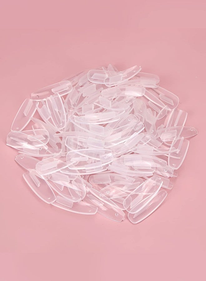 Lionvison 100PCS Replacement Nail Tips for Refill Acrylic Nails, Clear Fake Nail Tips for Practice Hand for Acrylic Nails, DIY Nail Art Salon Practice Tool, Clear - Image 5