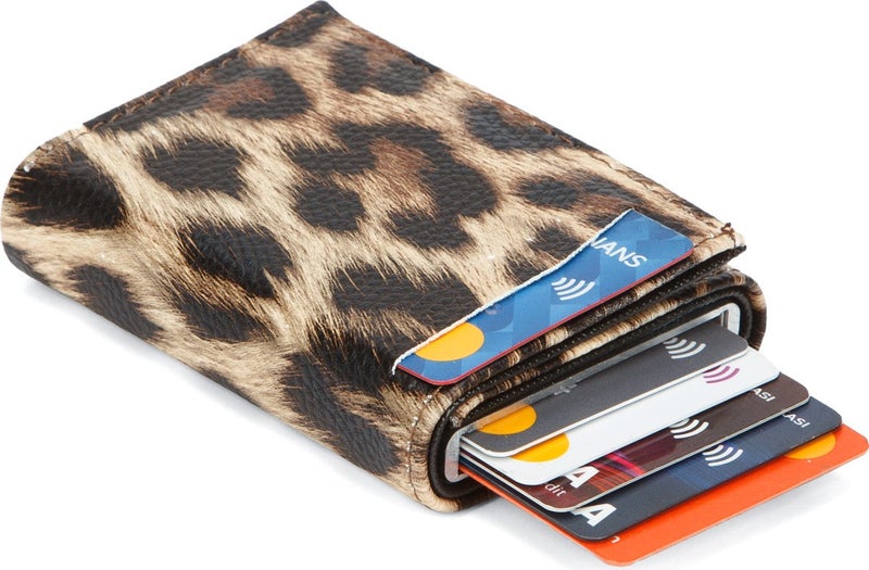 Newish Polo Women Leopard Pattern RFID Card Swipe Protective Mechanism Paper Money Compartment Gift Card Holder Wallet newpolo263  - Image 2
